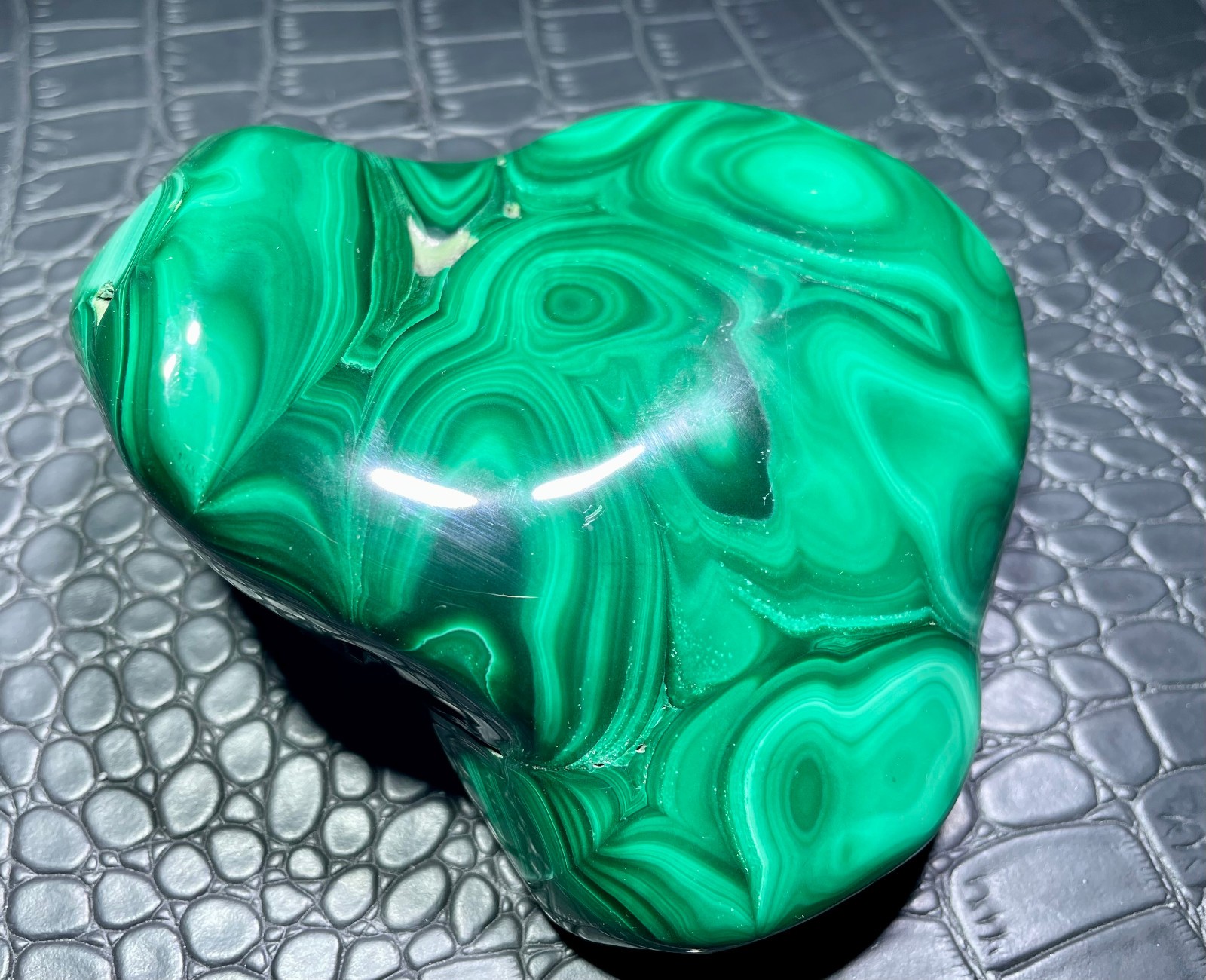 923g Natural Congolese gold malachite hand-polished piece of crystal for healing