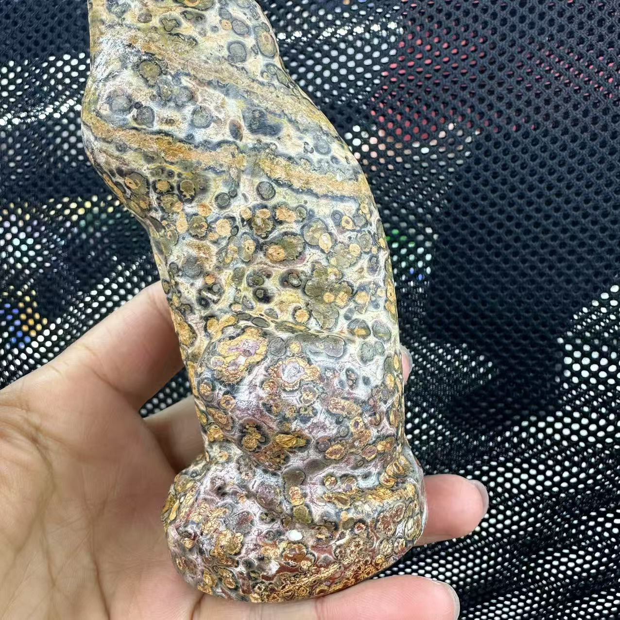 1pc Natural Unknown Quartz Carved Leopard Skull Crystal Reiki Healing Decor