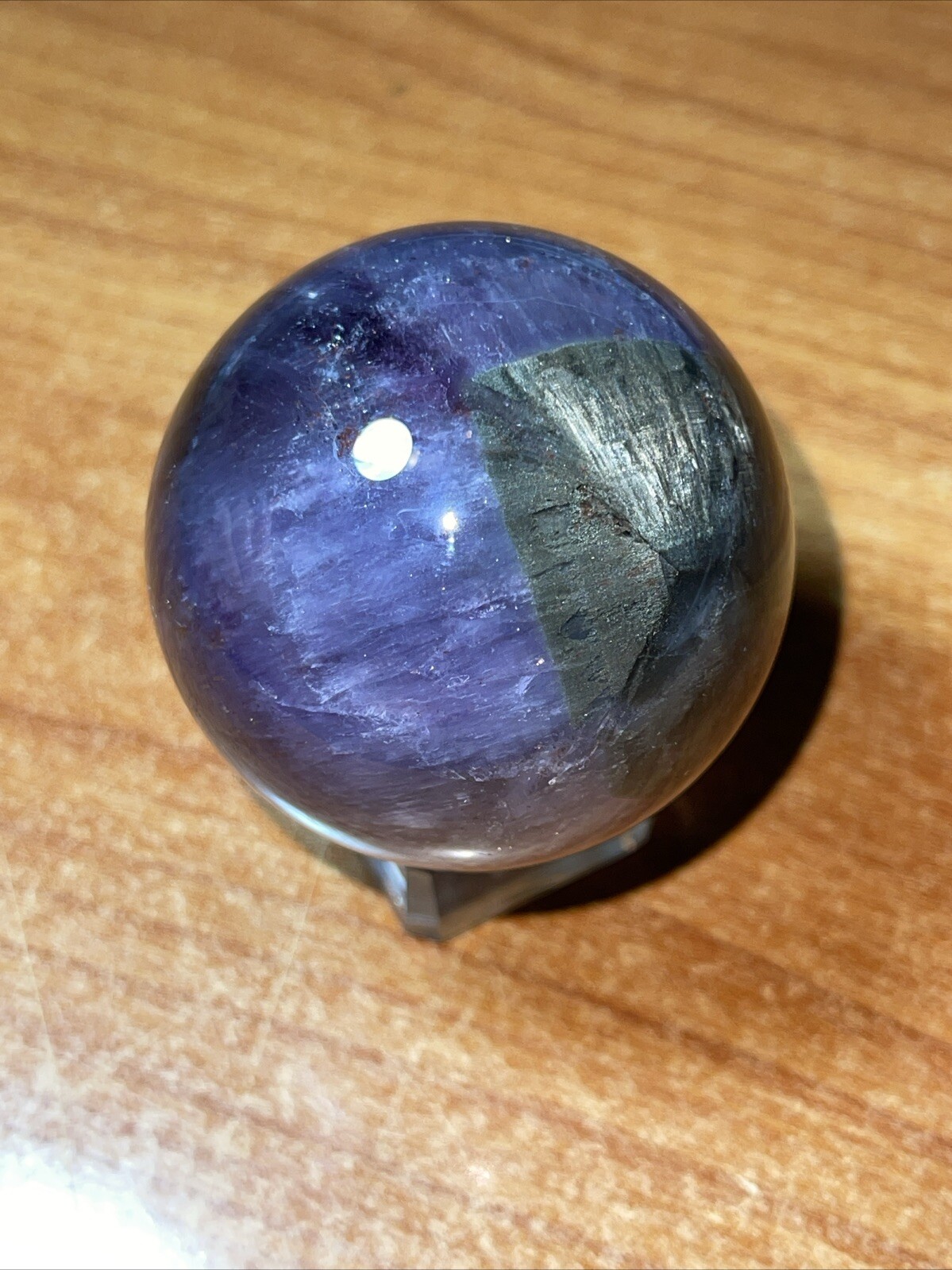 Auralite 23 Crystal Sphere Ball Orb With Excellent Flash 46.9mm 143g