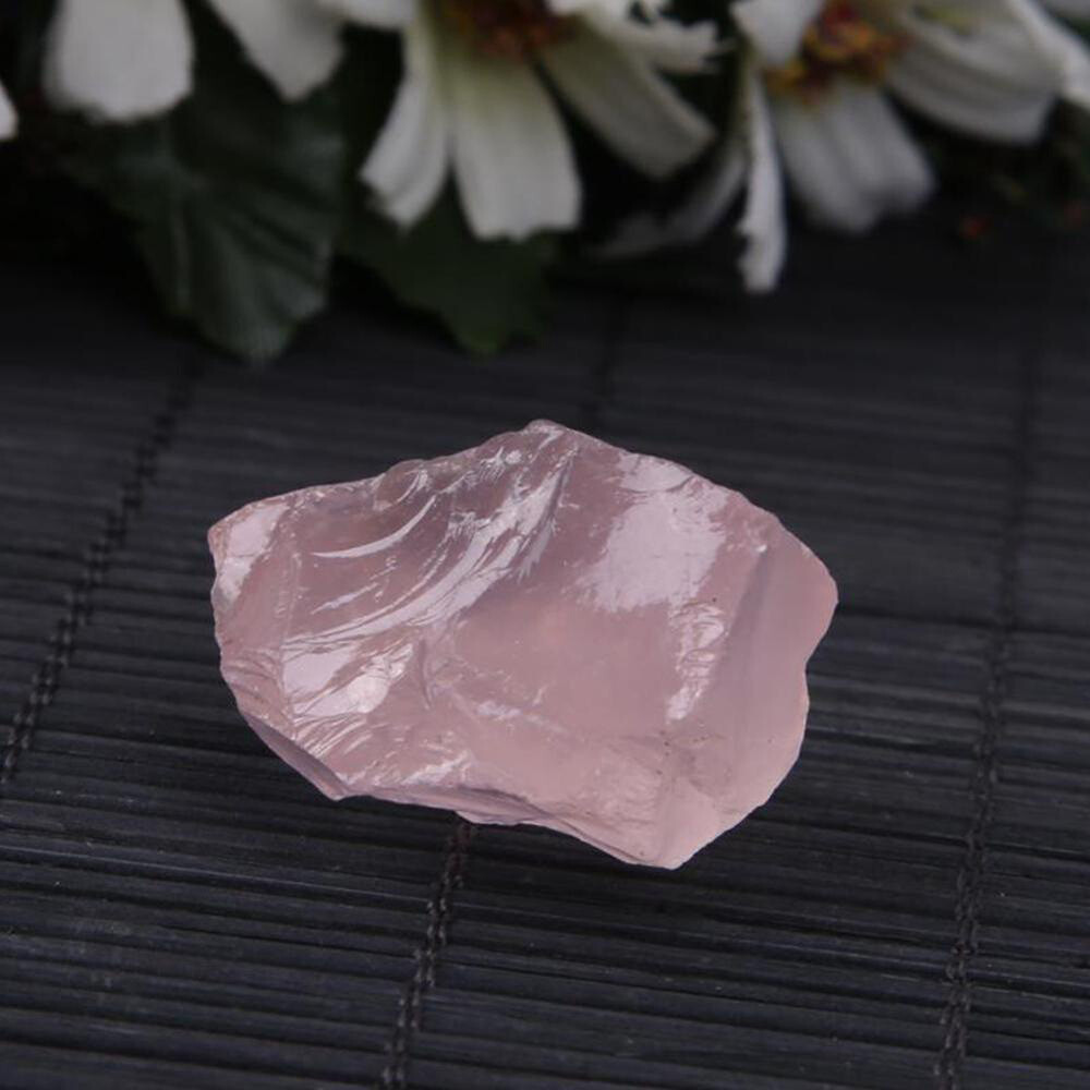 100g Pink Rose Quartz Natural Raw Rough Crystal Mineral Specimen Rock Stones TD