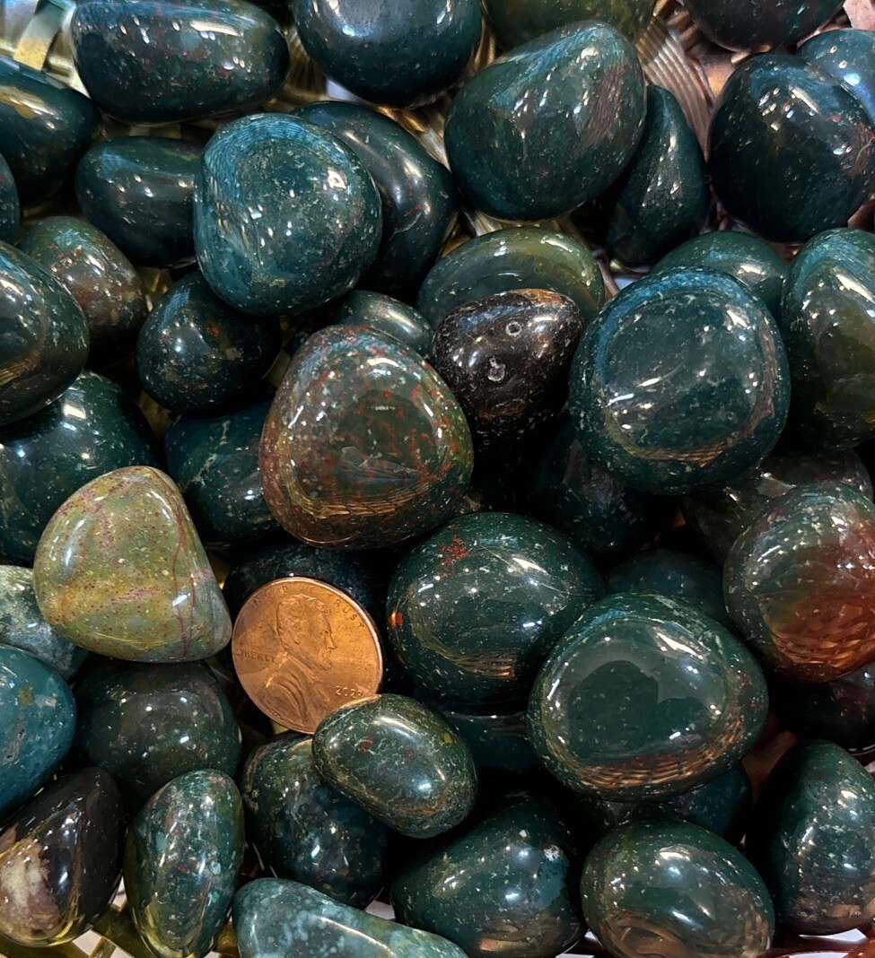 1 Piece Tumbled Bloodstone Average Size 12 Grams