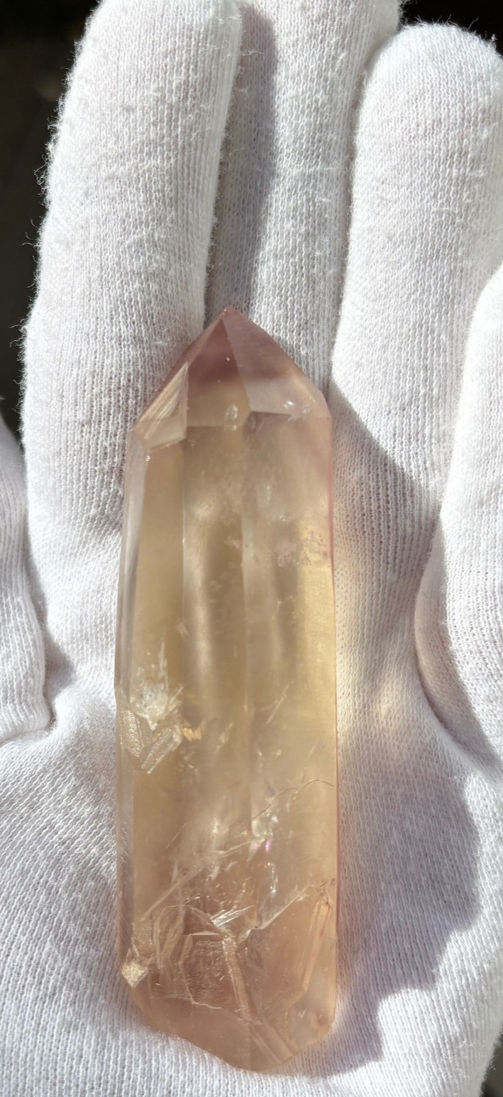 USA SALE *SEE VIDEO* 64g 3.43″ RARE LITHIUM QUARTZ POINT PHANTOM TERMINATED