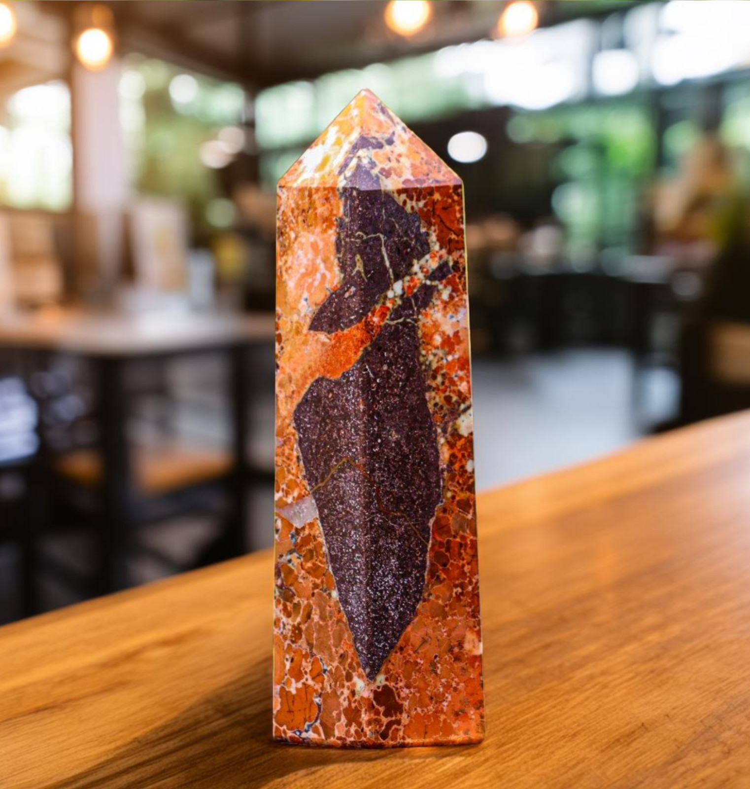 2.2LB! 205X50MM 4 Faceted Cobra Jasper Tower Natural Healing Crystal Stone