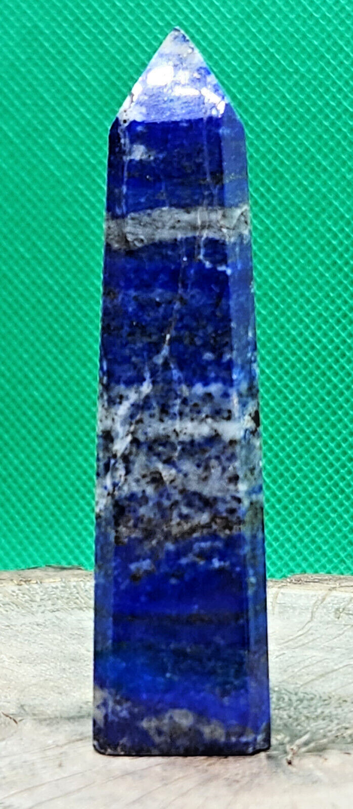 58G Natural Lapis Lazuli Quartz Crystal Tower-/wgt. 2 oz./3 in. tall / 3/4″ base