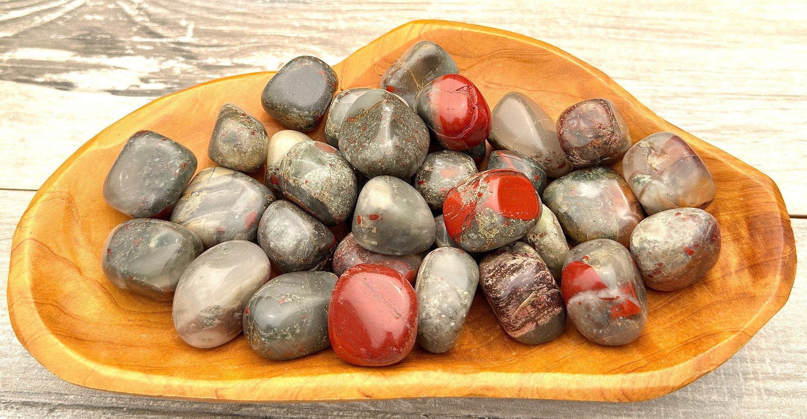 Wholesale Lot 2 Lbs Natural Bloodstone Tumble Stone Healing