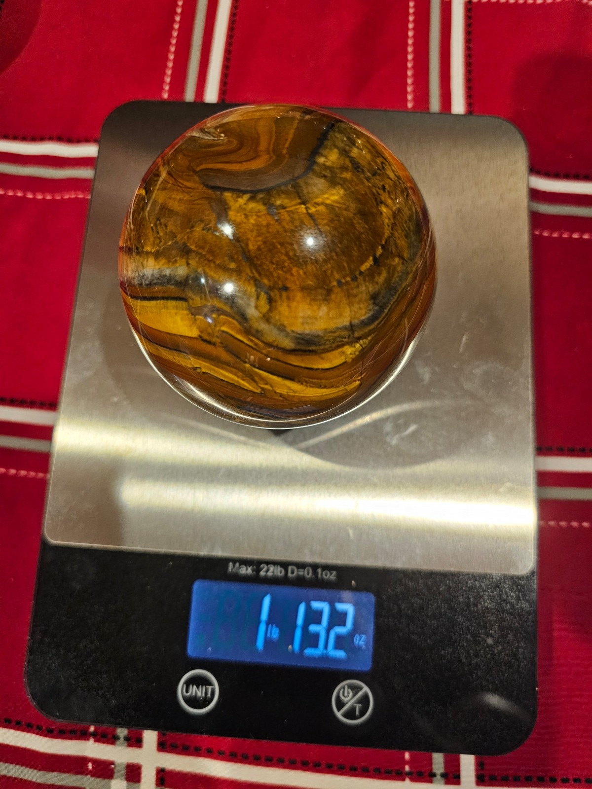 Tiger’s Eye Gemstone Orb Sphere Crystal