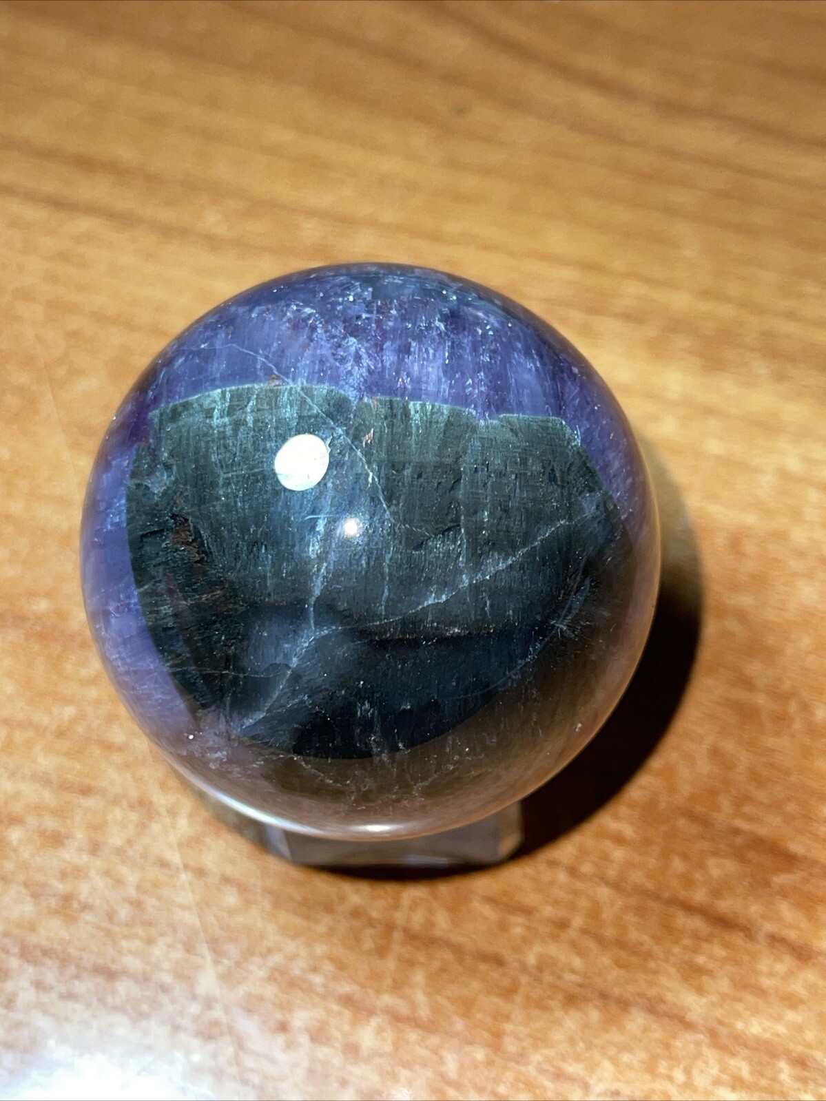 Auralite 23 Crystal Sphere Ball Orb With Excellent Flash 46.9mm 143g
