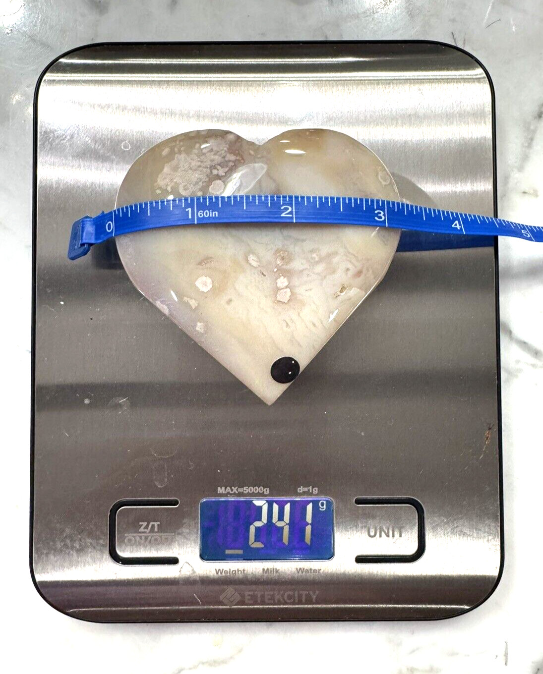 Pink Amethyst Heart w/ Stand