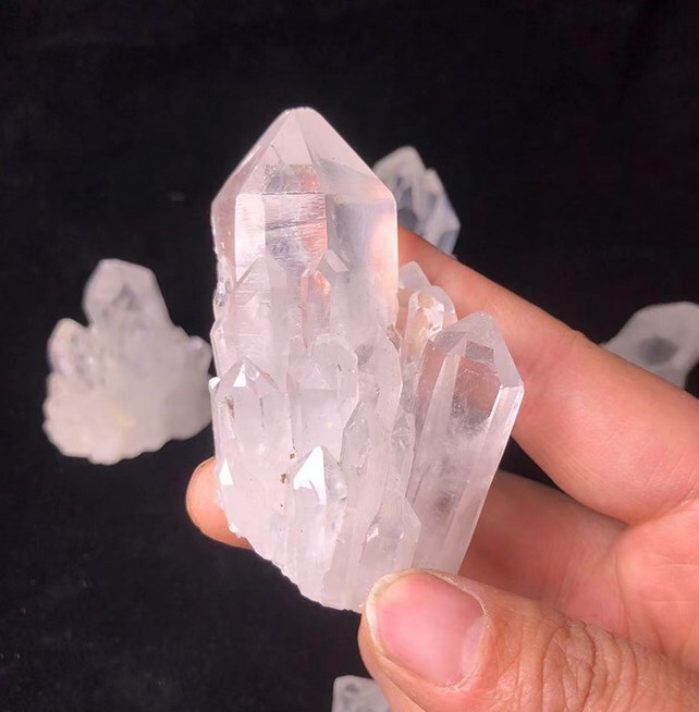 80-100g Clear Quartz Crystal Healing Cluster Natural Mineral Rocks Specimen Gift