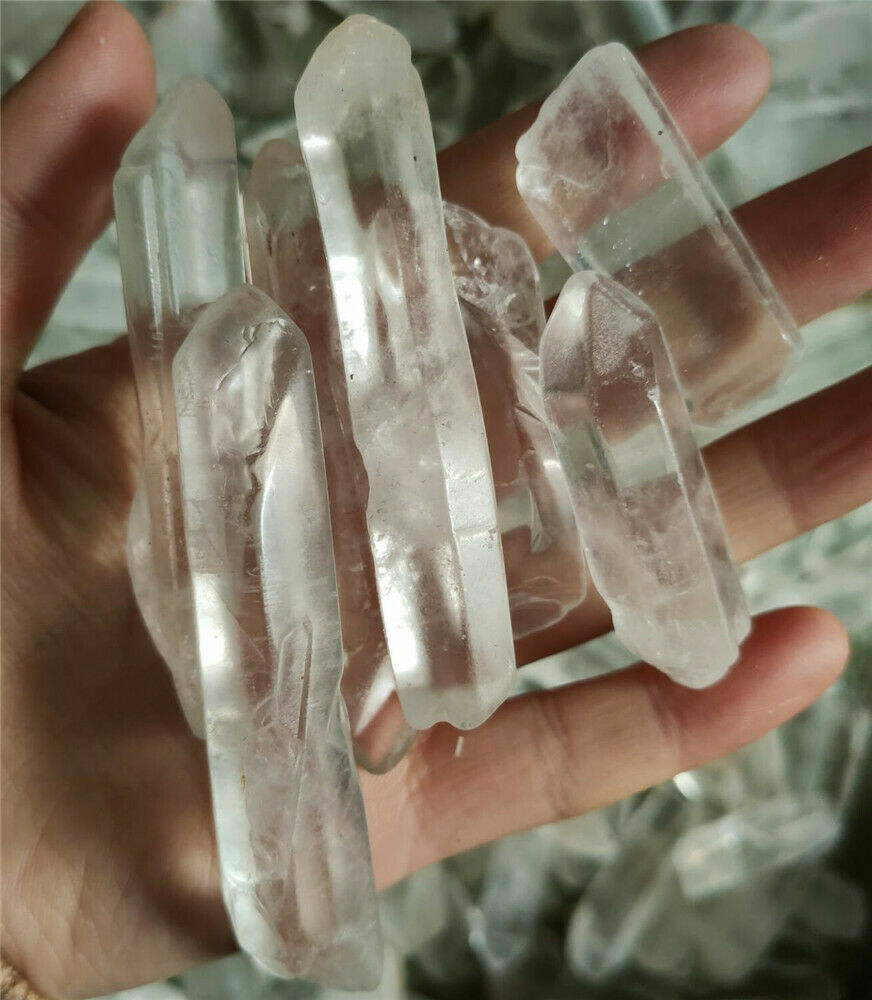 100g 4-8pcs Natural Quartz Crystal Polished Points Terminated Wand Specimen