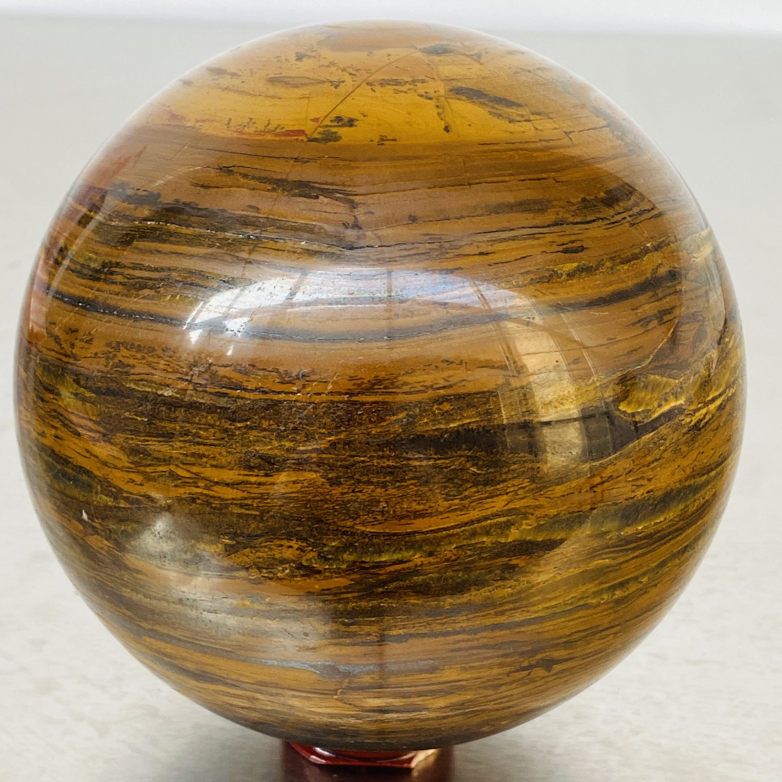 Natural Tiger Eye stone ball quartz crystal ball Reiki healing 3020G