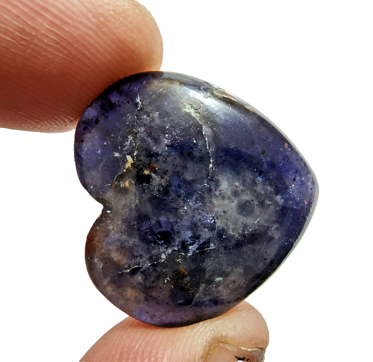 Wonderful Lapidolite Crystal Heart Shape – 55 Ct Loose Gemstone Cabochon Jewelry