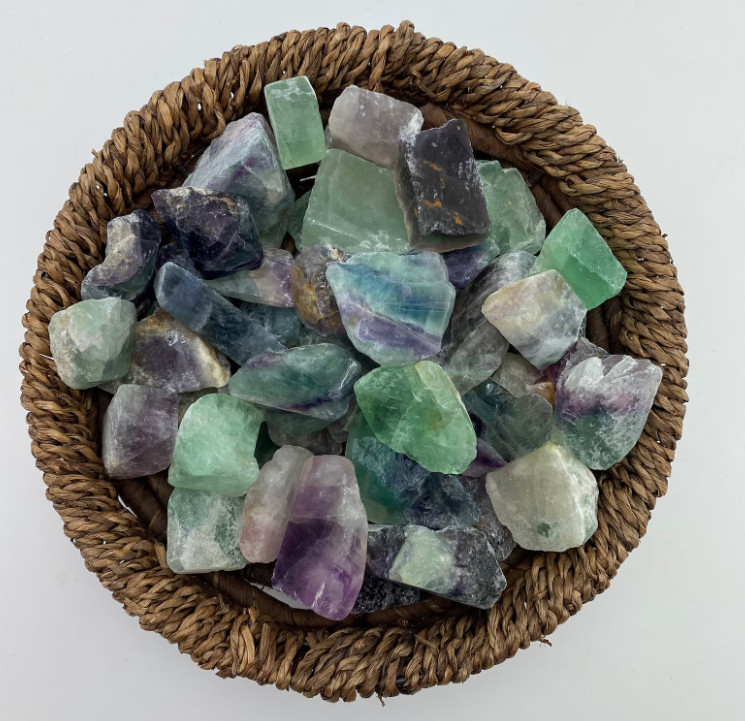 Rainbow Fluorite |Raw Fluorite Crystals Rough Rocks for Tumbling and Decor 1pc
