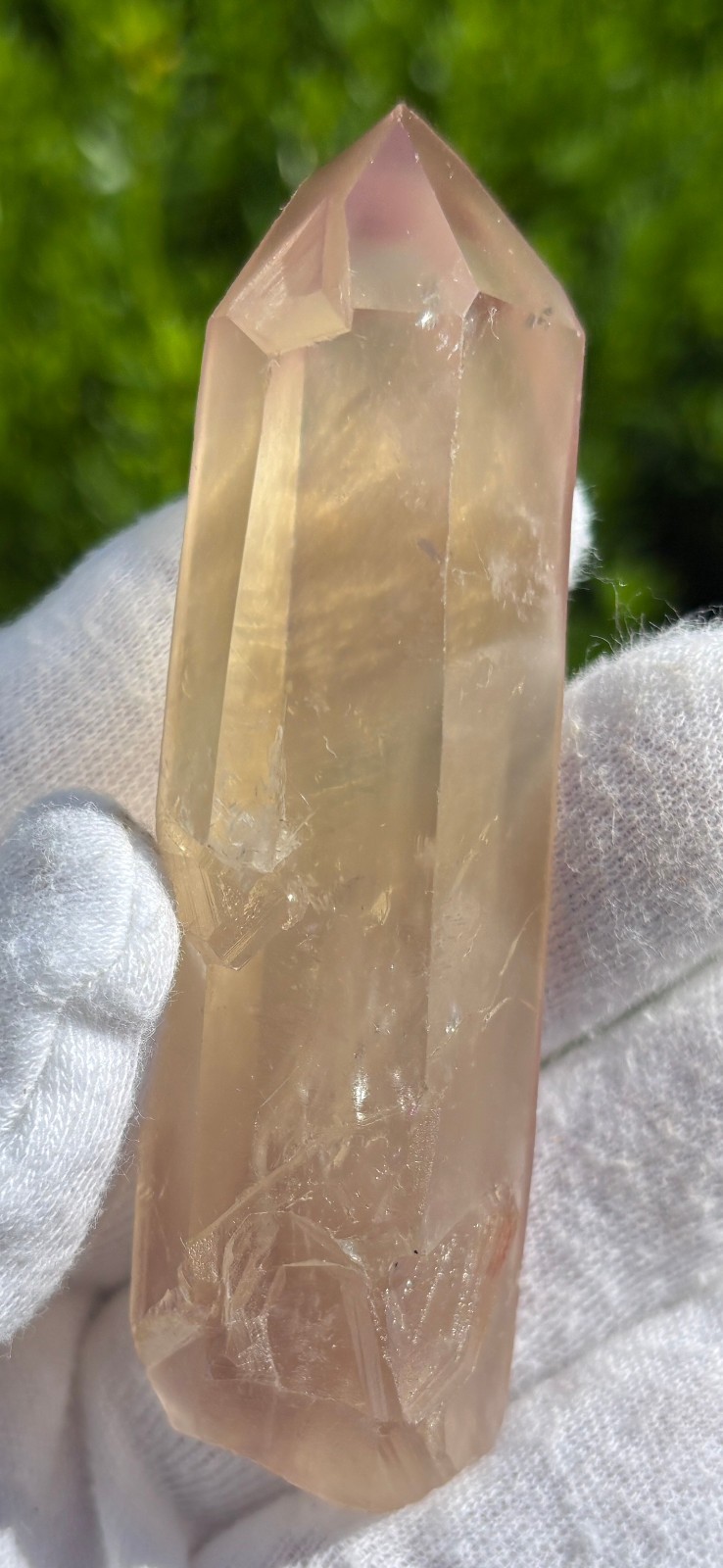 USA SALE *SEE VIDEO* 64g 3.43″ RARE LITHIUM QUARTZ POINT PHANTOM TERMINATED