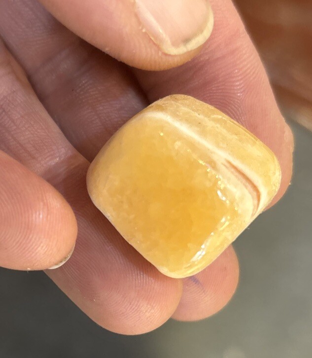 1 Piece Tumbled Orange Calcite Average Size 15 Grams