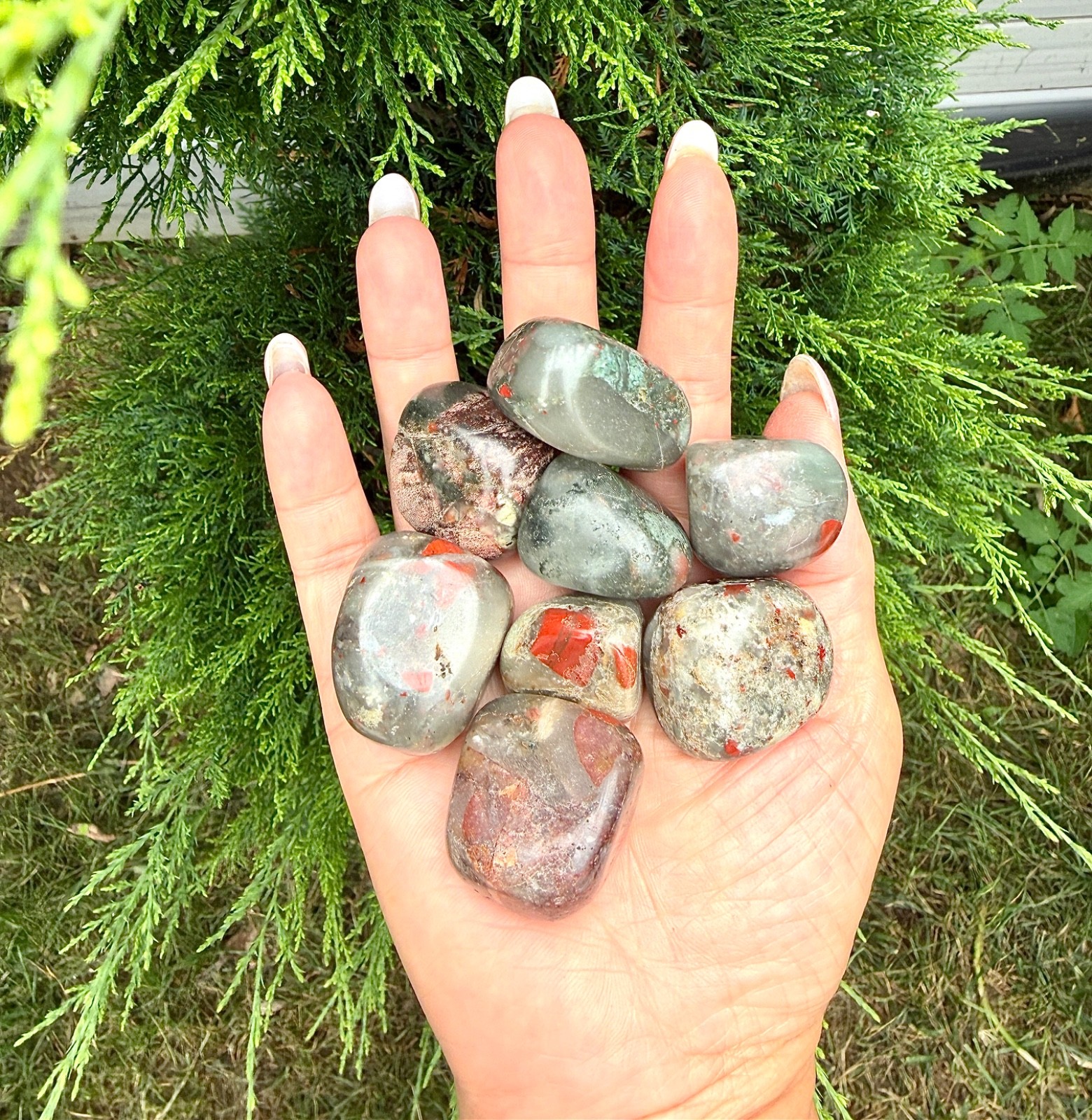 Wholesale Lot 2 Lbs Natural Bloodstone Tumble Stone Healing