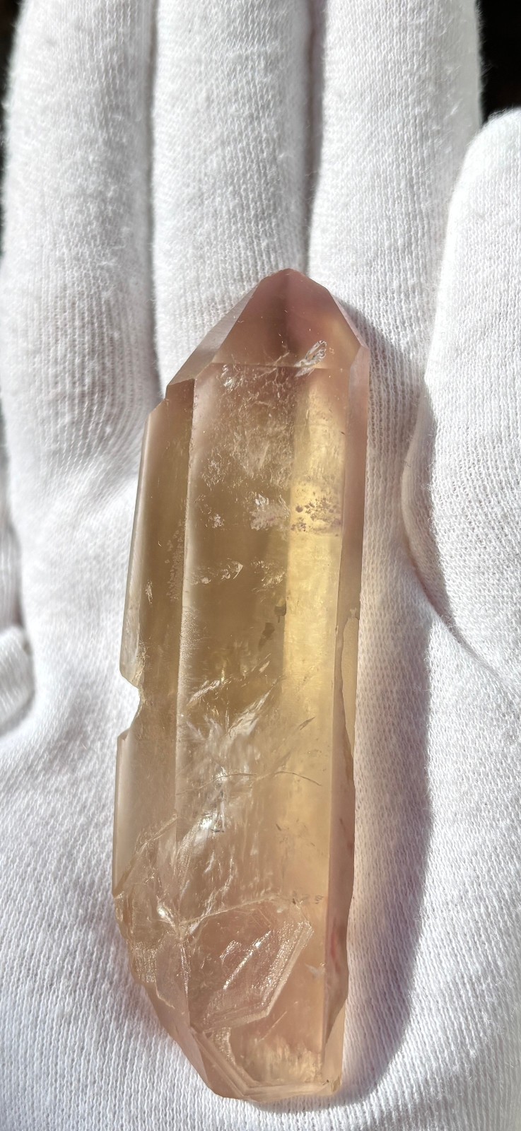 USA SALE *SEE VIDEO* 64g 3.43″ RARE LITHIUM QUARTZ POINT PHANTOM TERMINATED