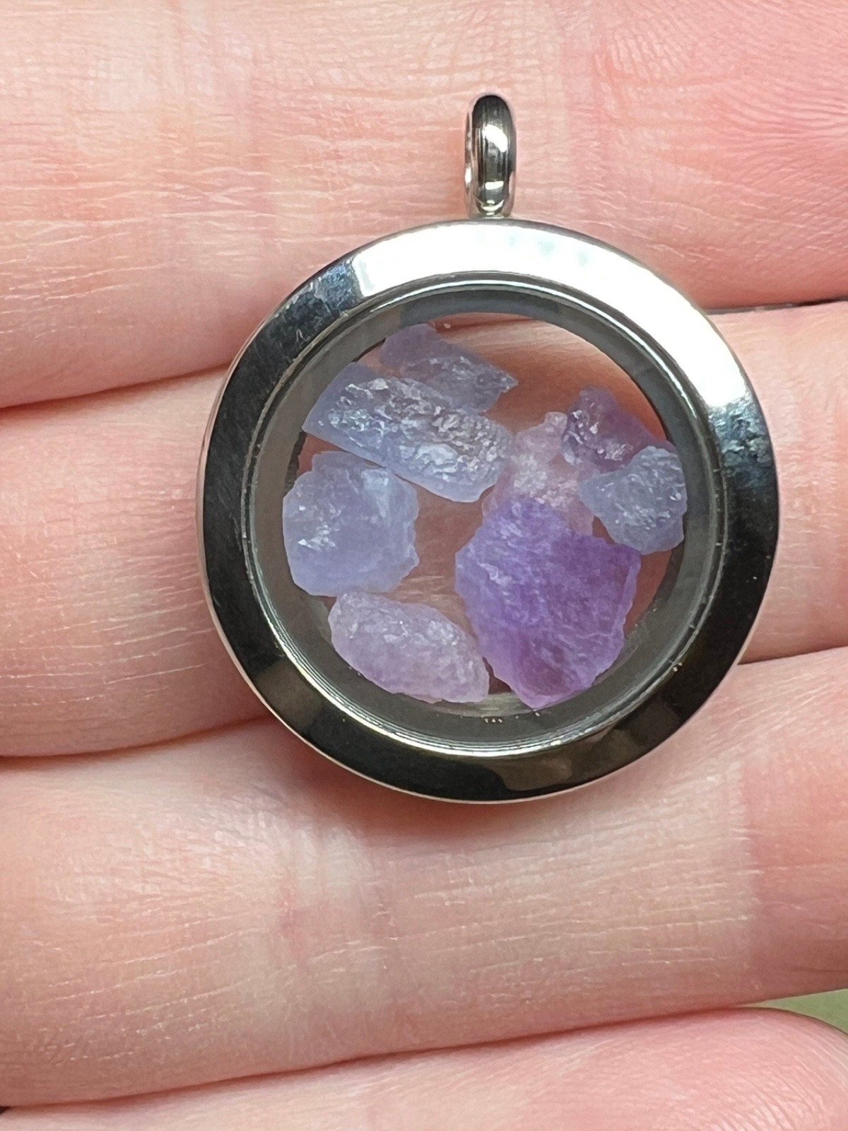 RARE Hackmanite Pendant UV Reactive Fluorescent Ussingite Purple Sodalite