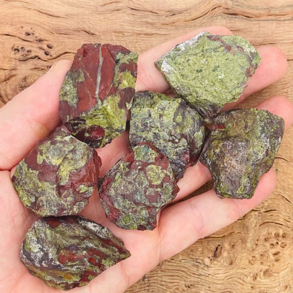 5pcs Raw Dragon Blood Jasper Stone Natural Crystal Healing Reiki Gemstones Decor