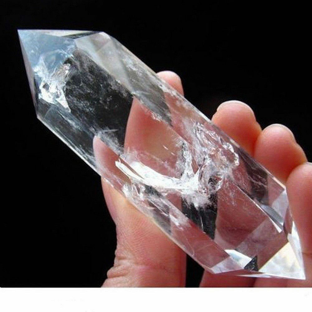 NEW AAA 100% NATURAL ROCK CLEAR QUARTZ CRYSTAL DT WAND POINT HEALING