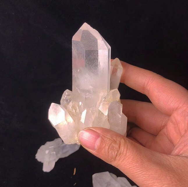 80-100g Clear Quartz Crystal Healing Cluster Natural Mineral Rocks Specimen Gift