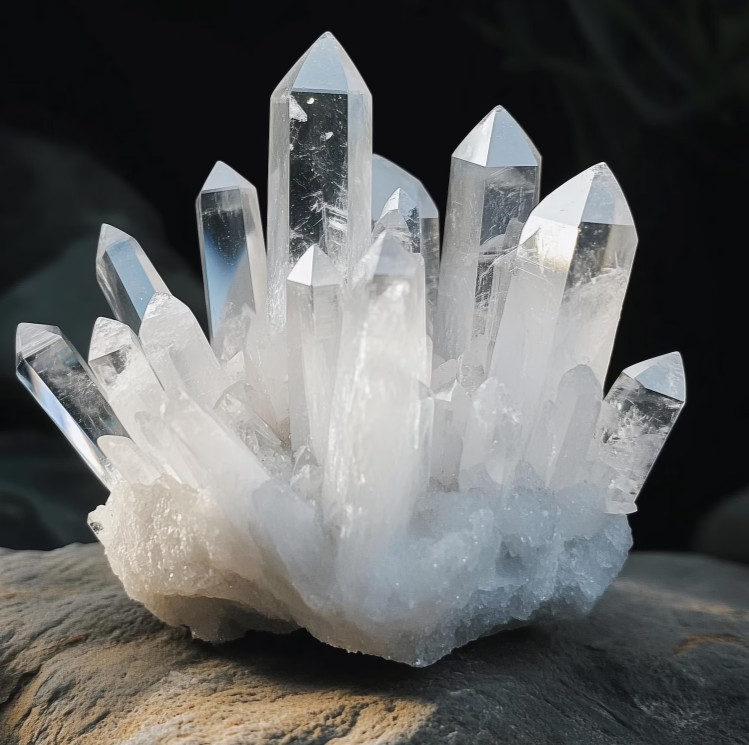 300g Natural Clear Quartz Cluster Purify Energy Mineral Specimen Sharpen Focus
