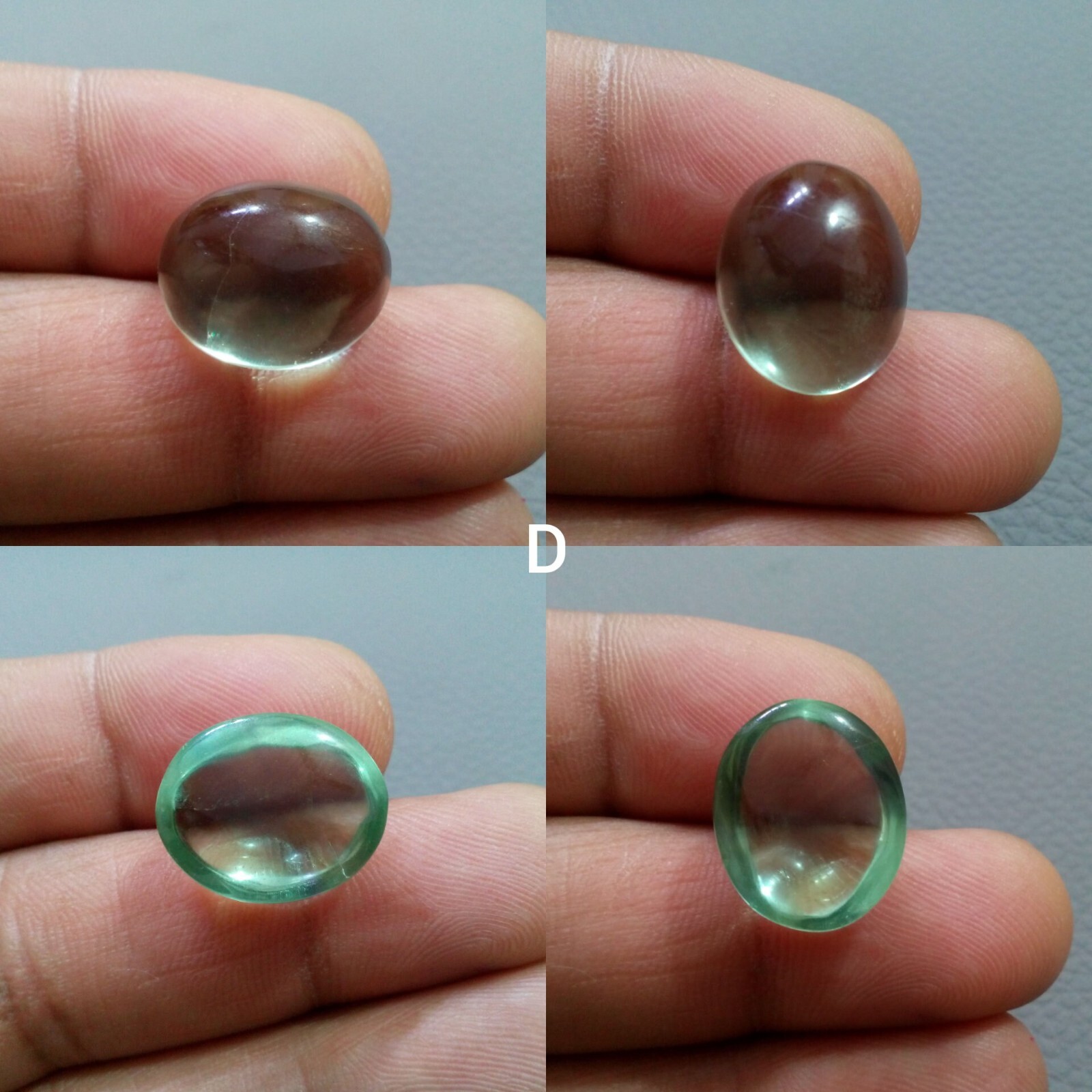 Huge A+ Fluorite Flat Back Oval Shape Cabochon Loose Gemstone For Making Jewelry