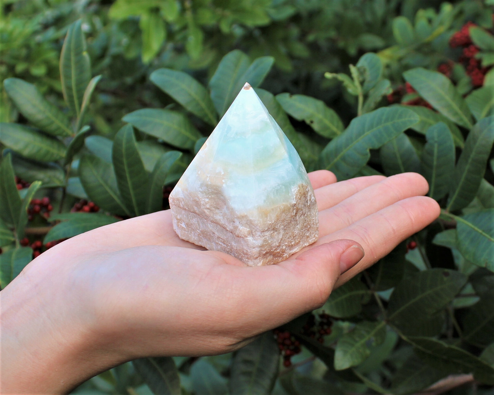 Caribbean Calcite Top Polished Points – AAA Grade Stunning Caribbean Calcite