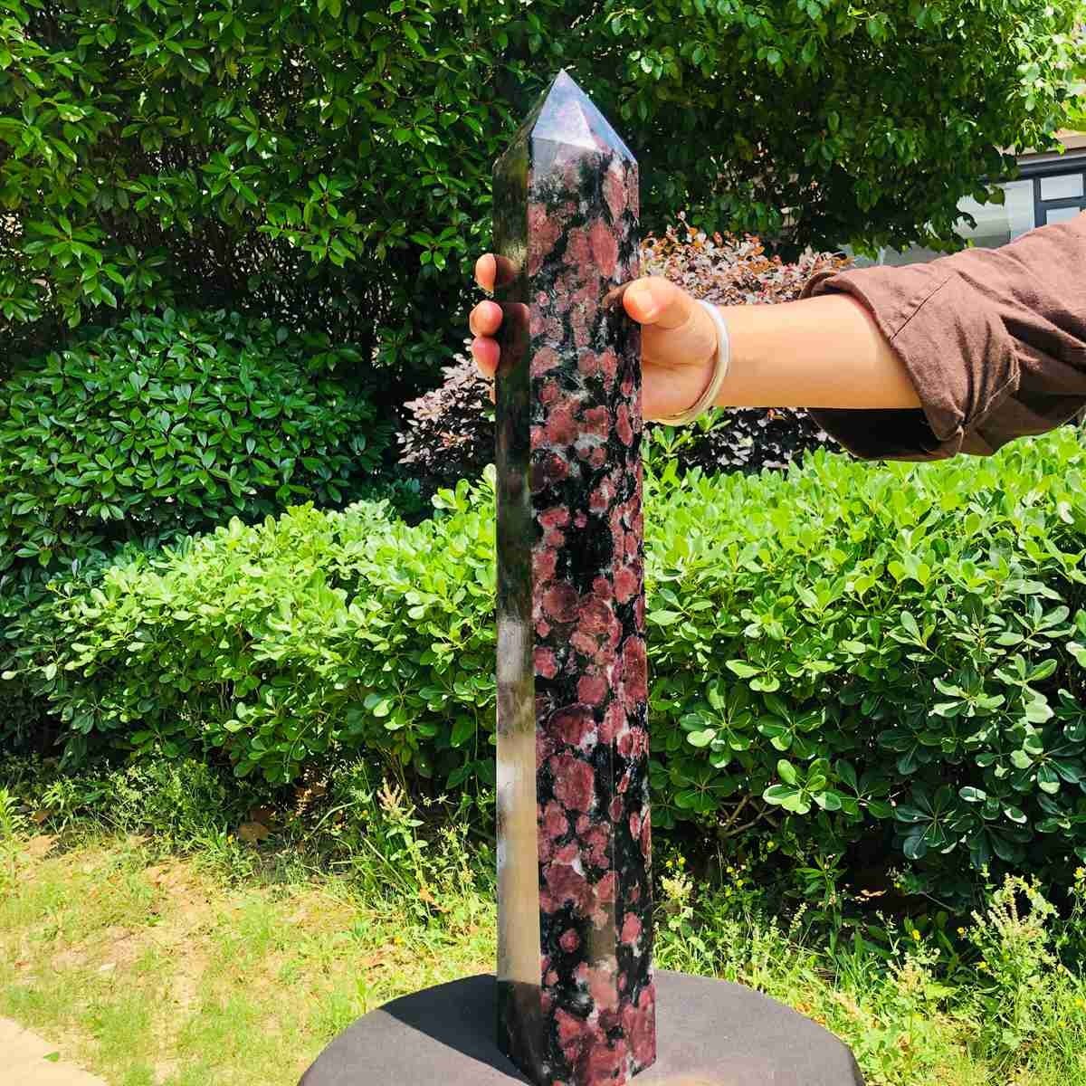 16.39LB Natural Fireworks and stone Polished Crystal Tower/point healing