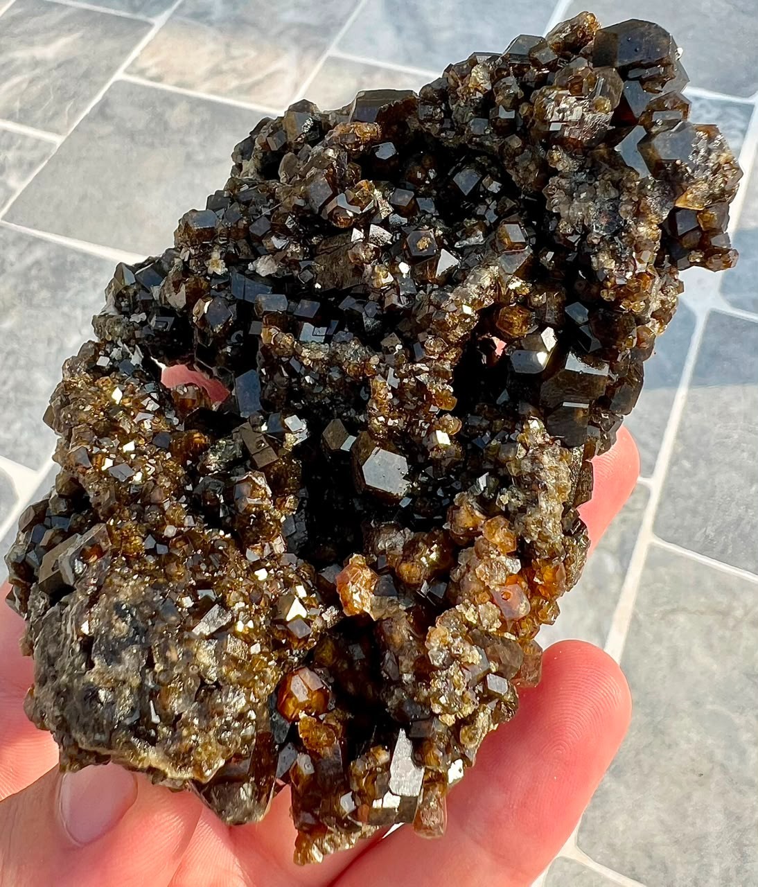 331 G,Top Quality Natural Andradite Garnet Crystals Huge Specimen From Pakistan