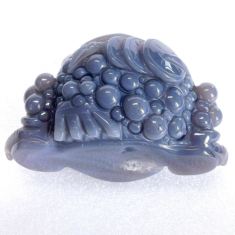 4.4 inch Natural Agate Carved Crystal Toad Skull,Super Realistic,Crystal Healing