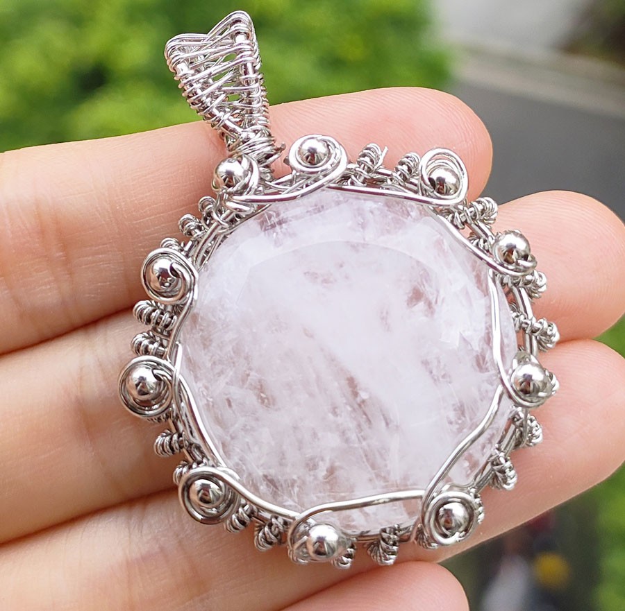 5pcs Natural Rock Quartz Gems Pendant Chakra Reiki Amulet Handcraft Charm