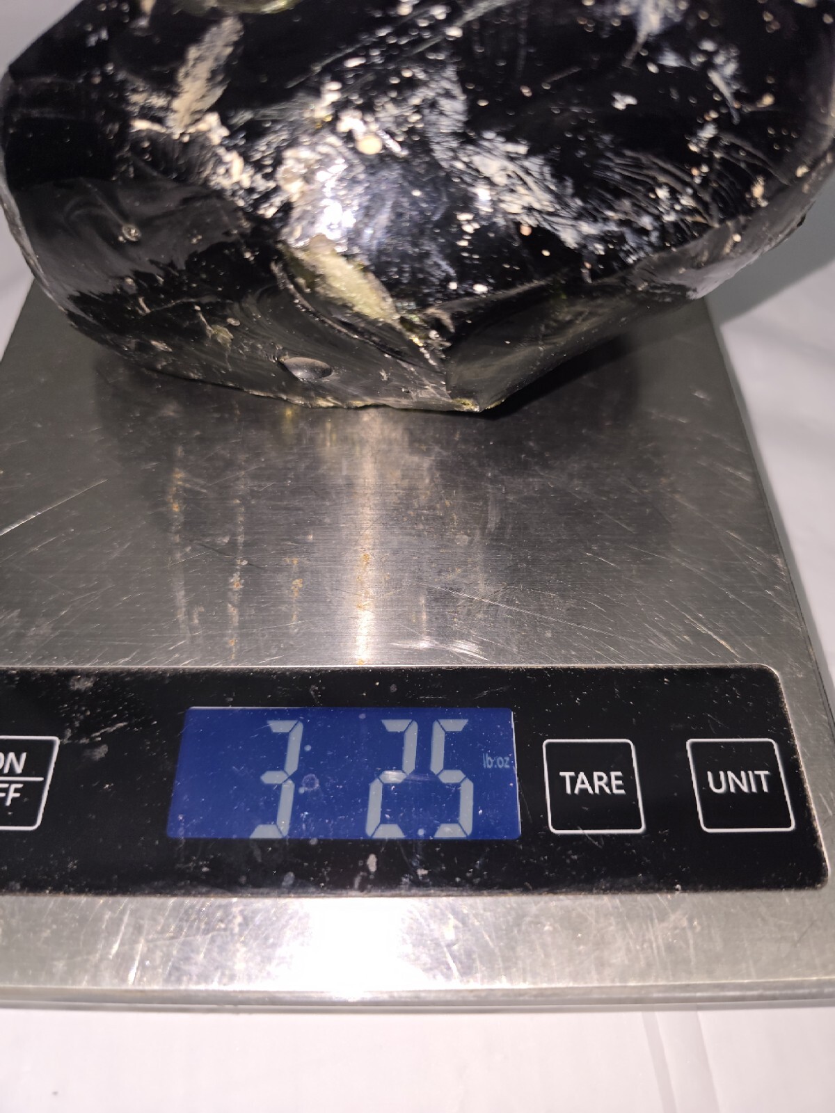 Unknown crystal / slag glass / gem stone / obsidian 3.2 lbs Dark Green