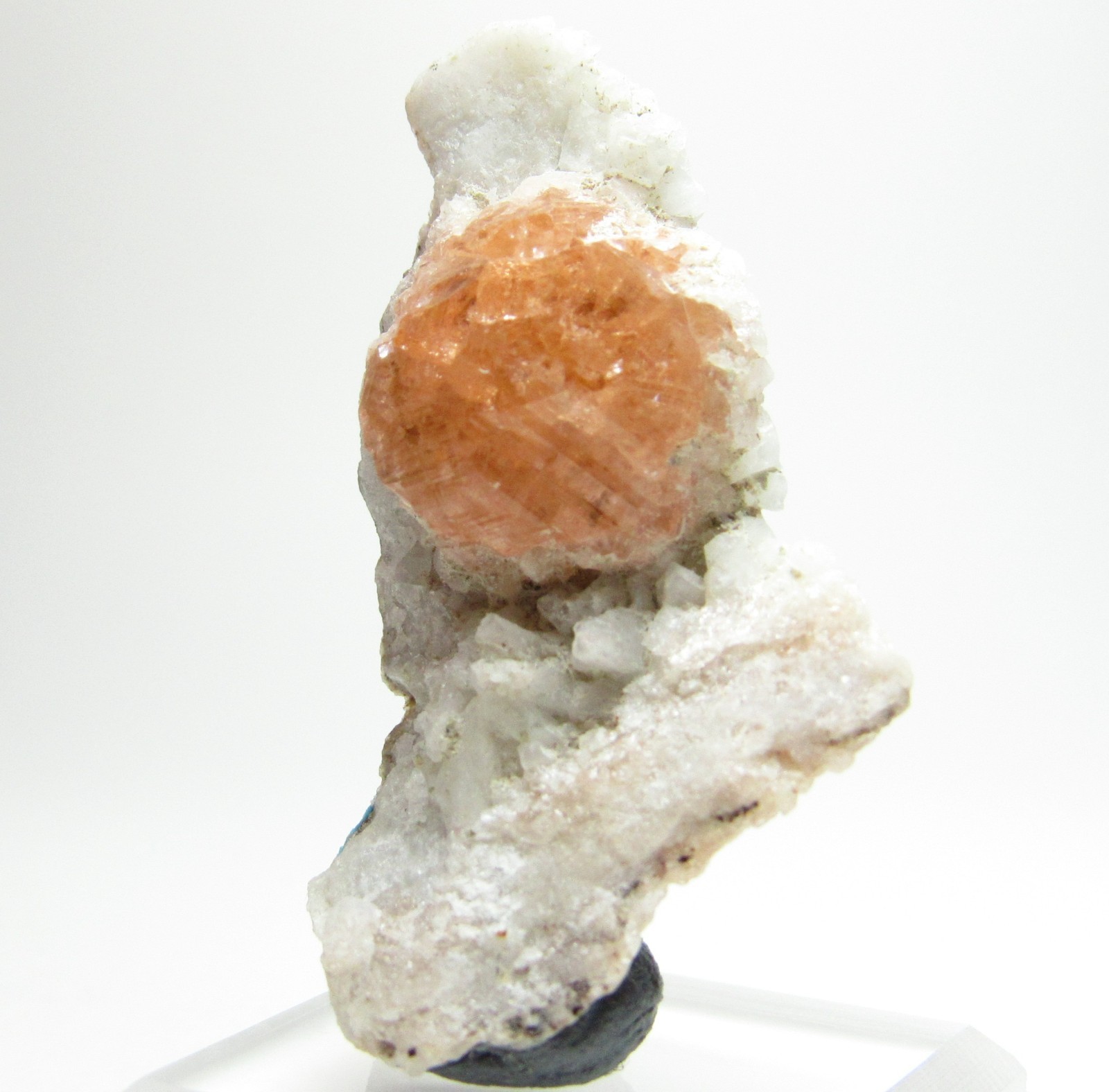 SPLENDID AESTHETIC DISPLAY PINK PEACH GROSSULAR GARNET!!! JEFFREY MINE CANADA