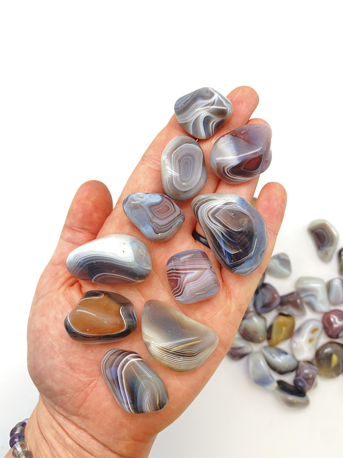 Botswana Agate Tumbled Stone – Polished Botswana Agate Crystal