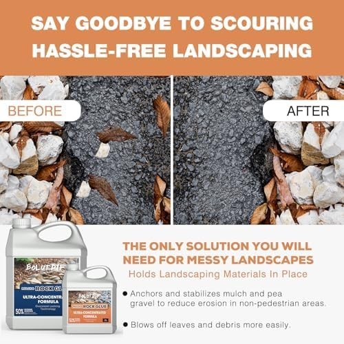 68 OZ Mulch Glue for Landscaping, Rock Glue for Landscaping and Stabilizing Mulc