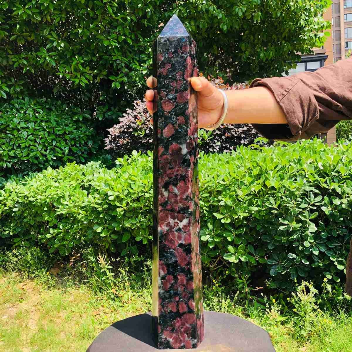 16.39LB Natural Fireworks and stone Polished Crystal Tower/point healing