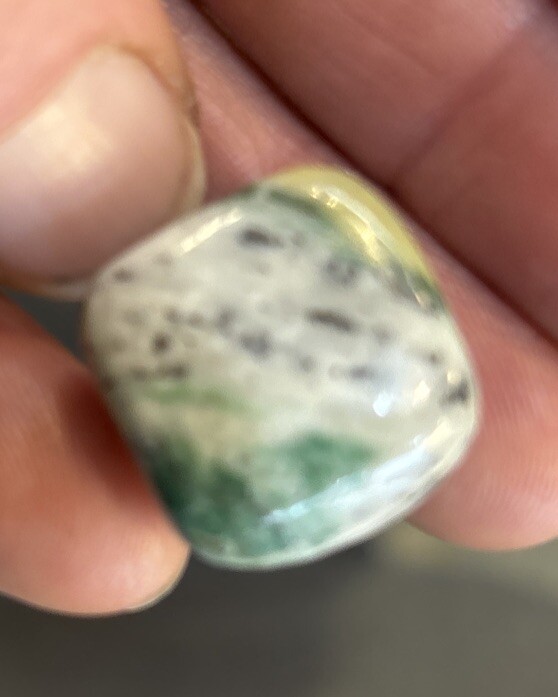 1 Piece Tumbled Rich Jade Average Size 12 Grams