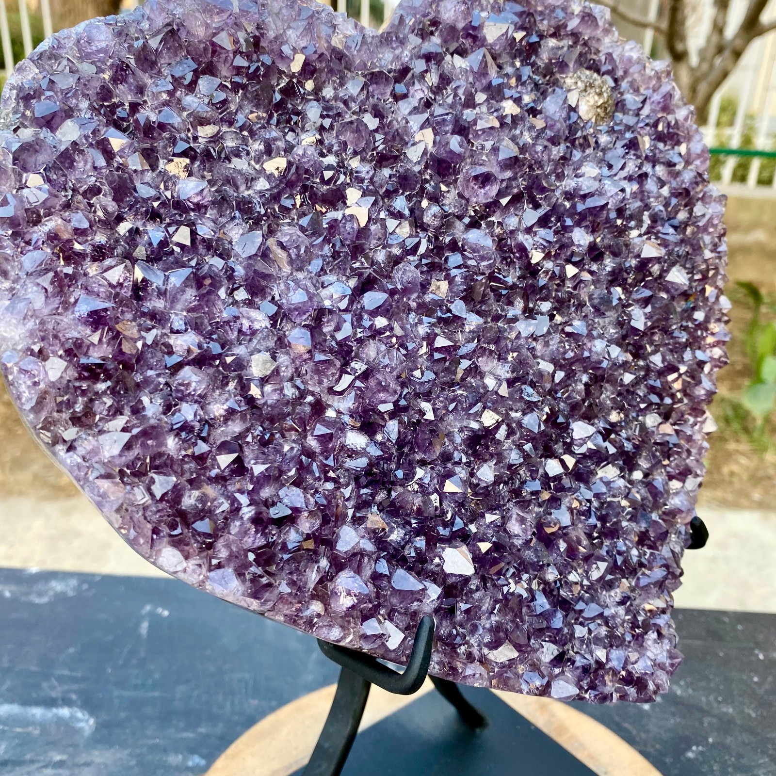 12.34LB Natural Amethyst Agate Quartz Crystal heart palm Mineral Reiki Healing