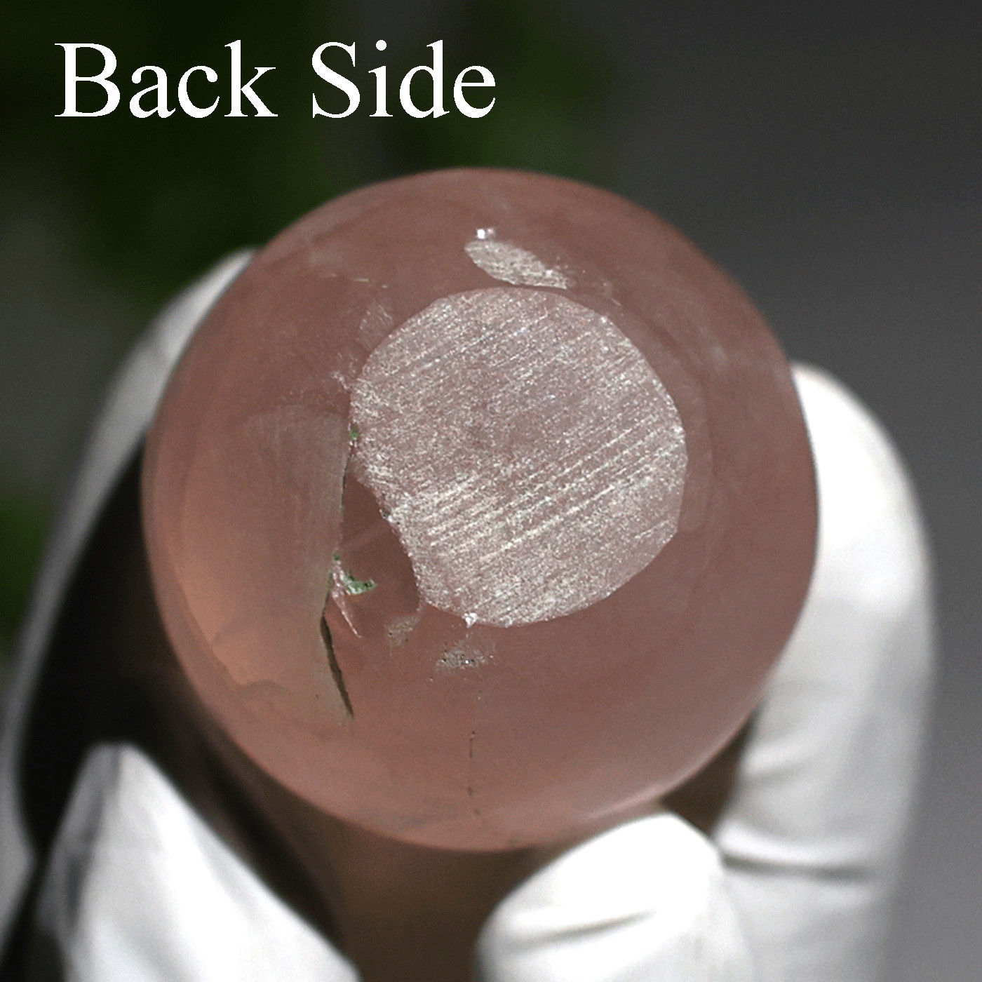 57g Gemmy Star Rose Quartz Palmstone—Celestial Love Stone— Six-Ray Star Asterism