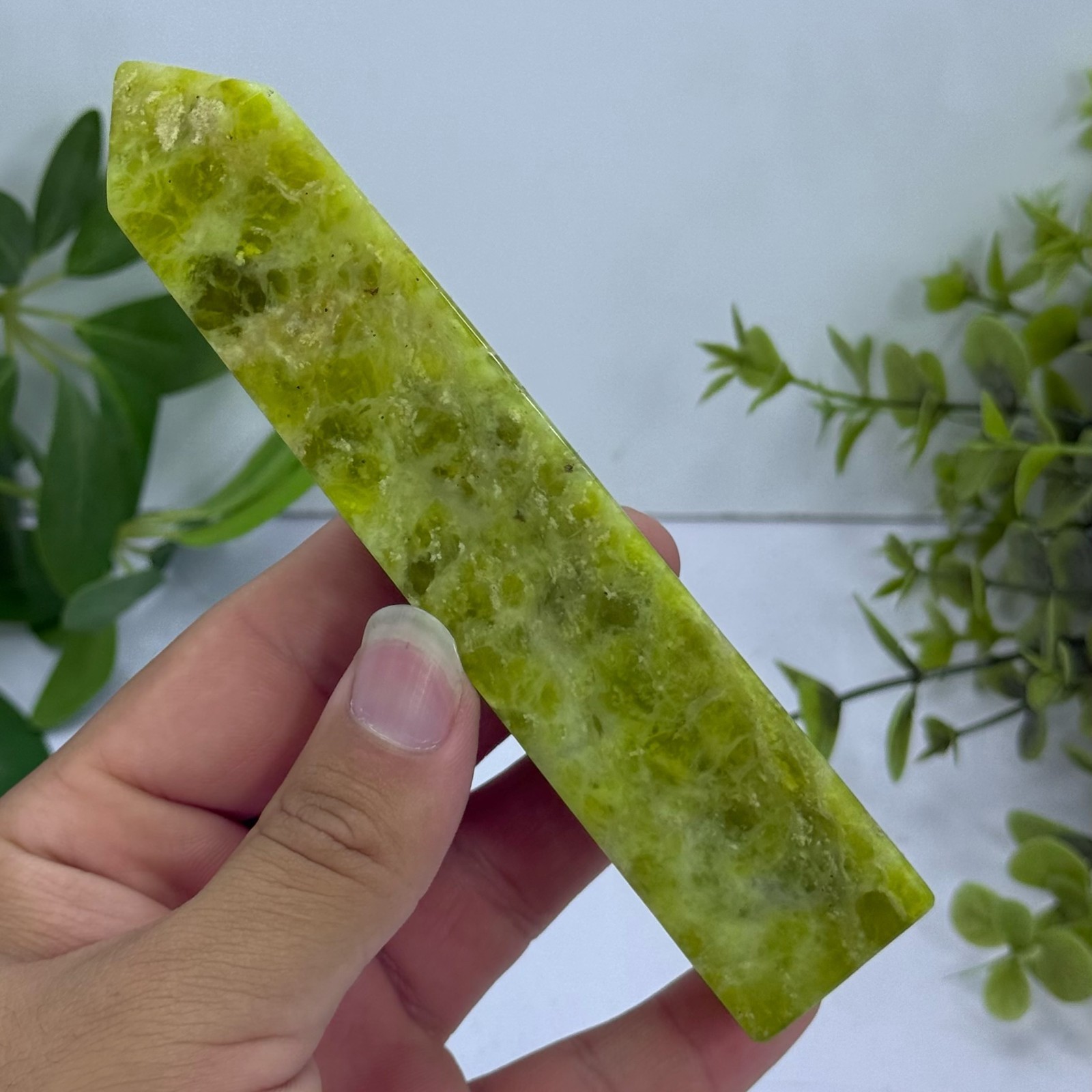 Polished Shah Maghsood Jade Green Tower, Green Shah Maghsood Tower, Polished Sha
