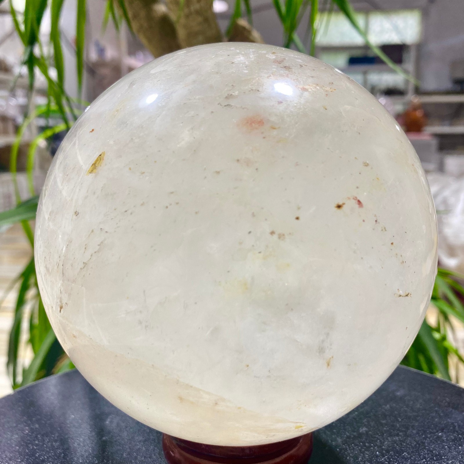 6.2LB Natural white crystal transparent quartz crystal ball Reiki repair