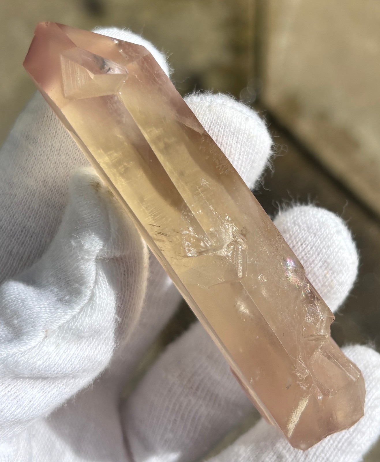 USA SALE *SEE VIDEO* 64g 3.43″ RARE LITHIUM QUARTZ POINT PHANTOM TERMINATED