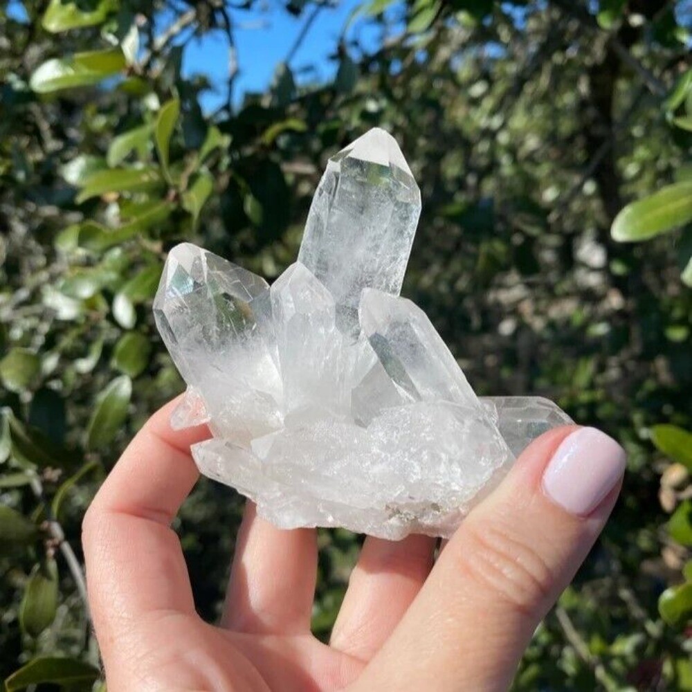 80-100g Specimen Clear Quartz Crystal Healing Cluster Natural Mineral Rocks Gift