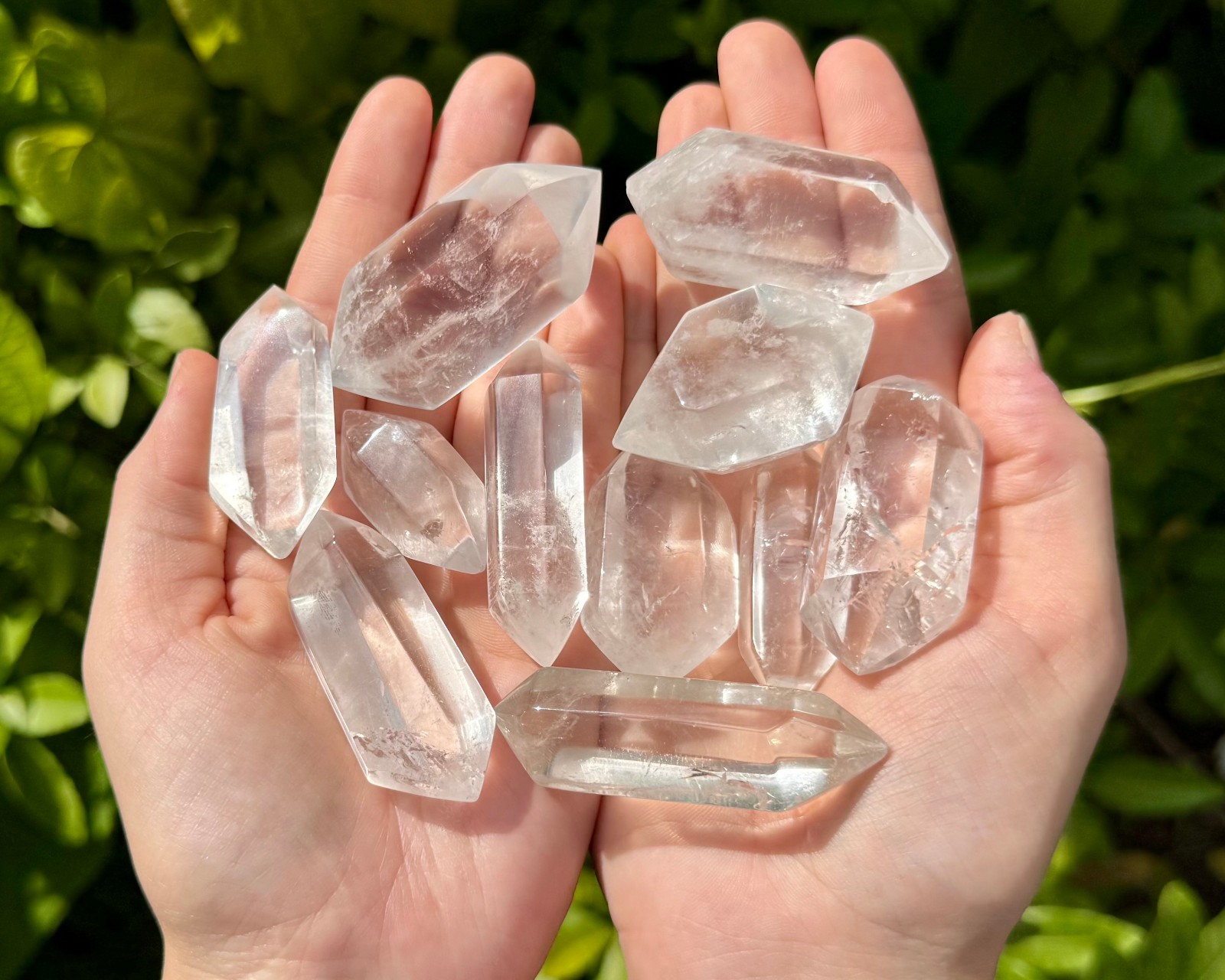 Double Terminated Clear Quartz Crystal Points, 1.75 – 2.5″ (Healing Crystals)
