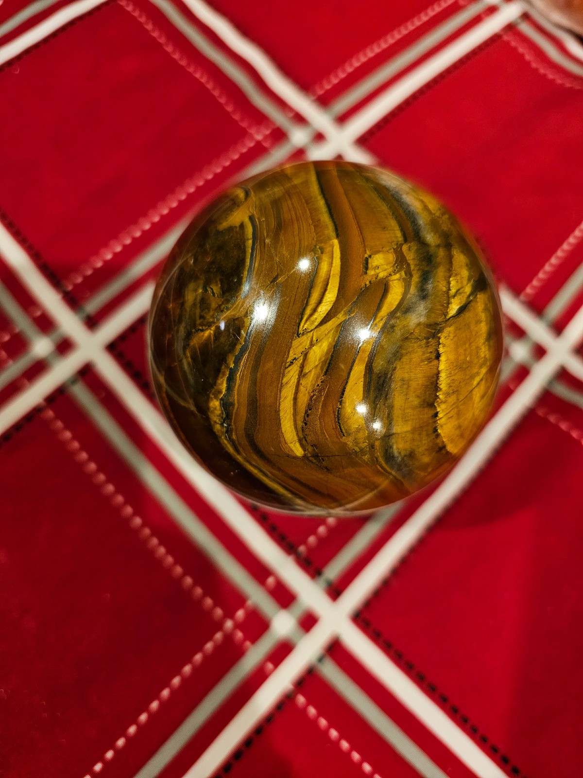 Tiger’s Eye Gemstone Orb Sphere Crystal