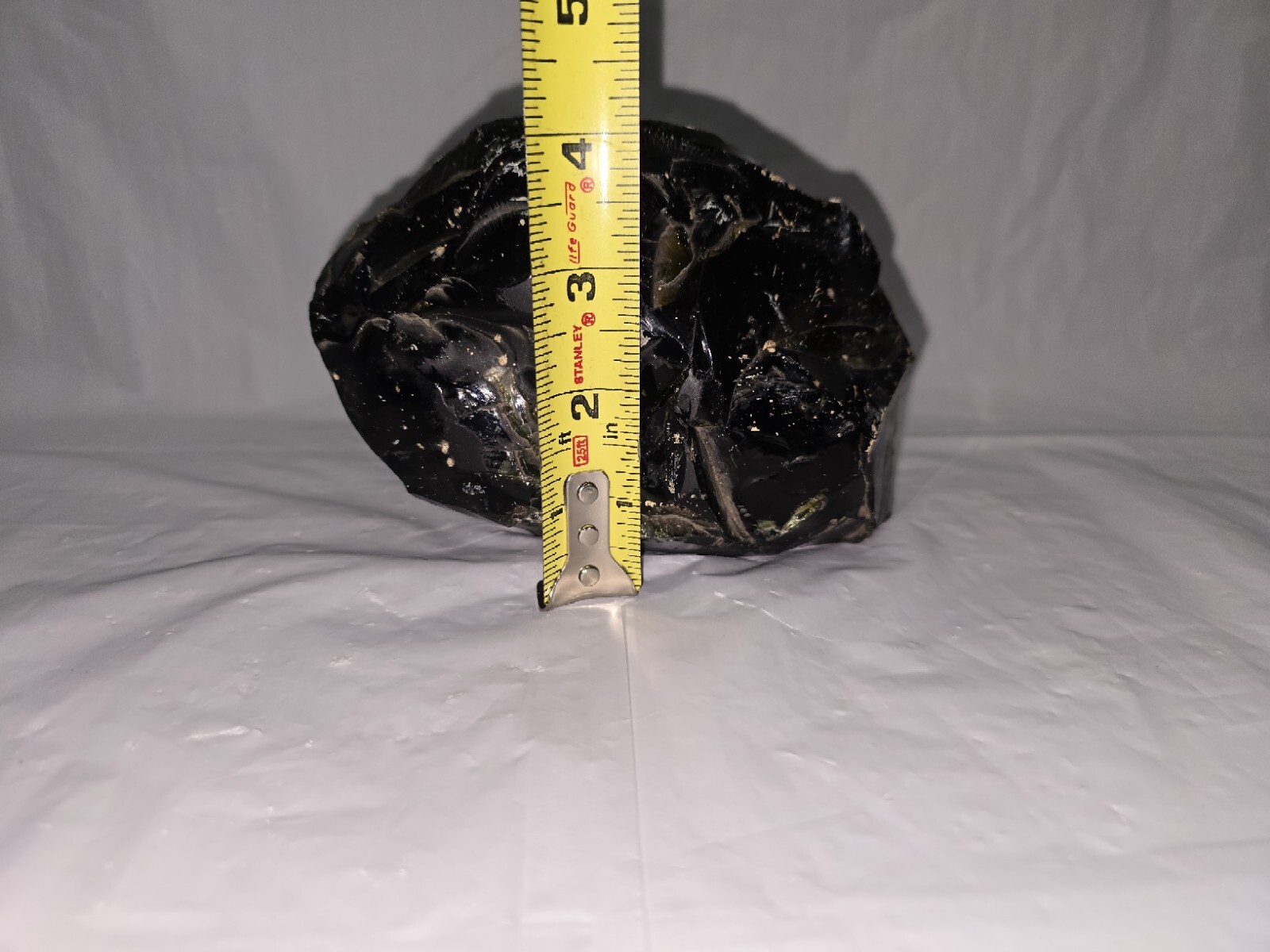 Unknown crystal / slag glass / gem stone / obsidian 3.2 lbs Dark Green