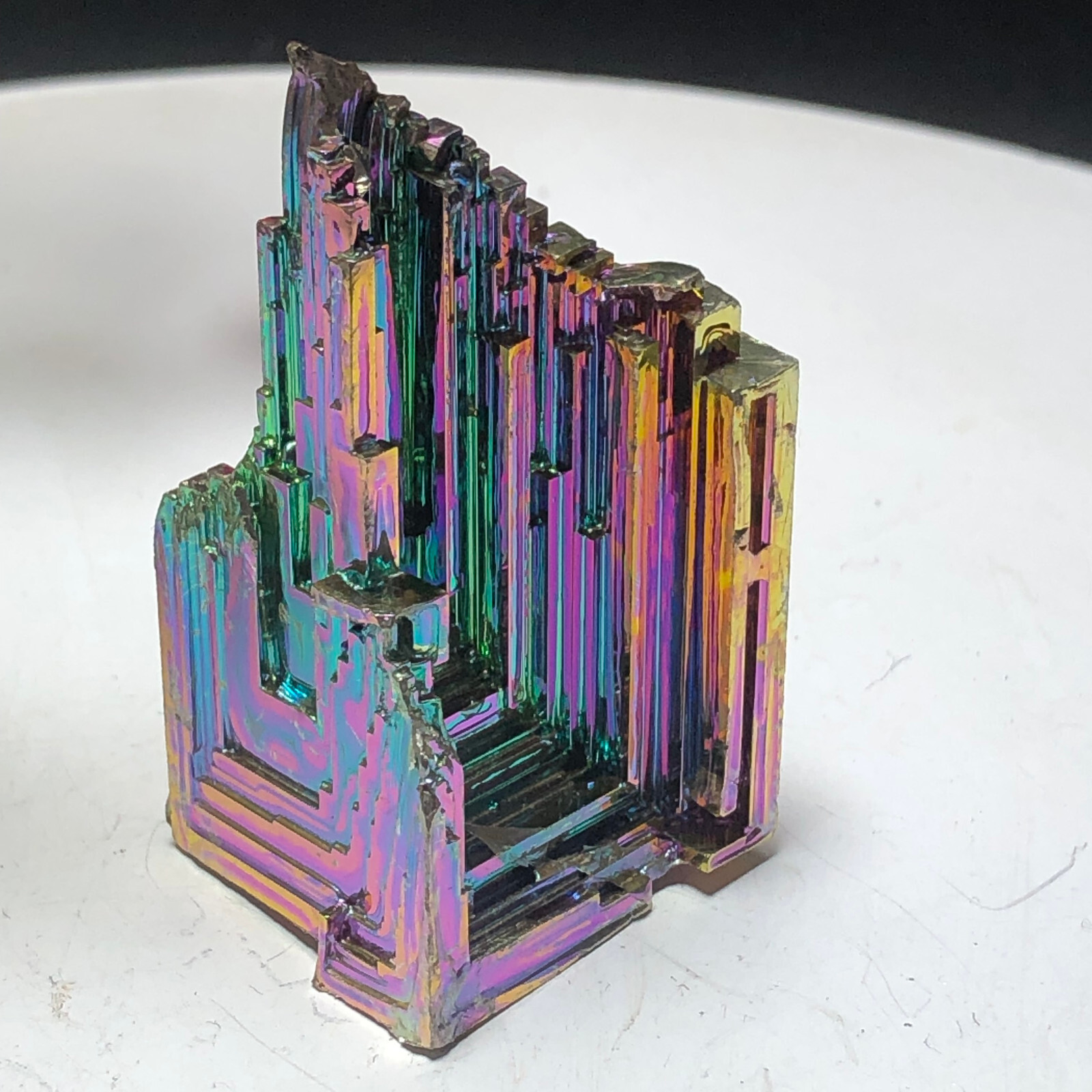 71GNatural Rainbow Aura Titanium Bismuth Specimen Mineral Gemstone Crystal Rock