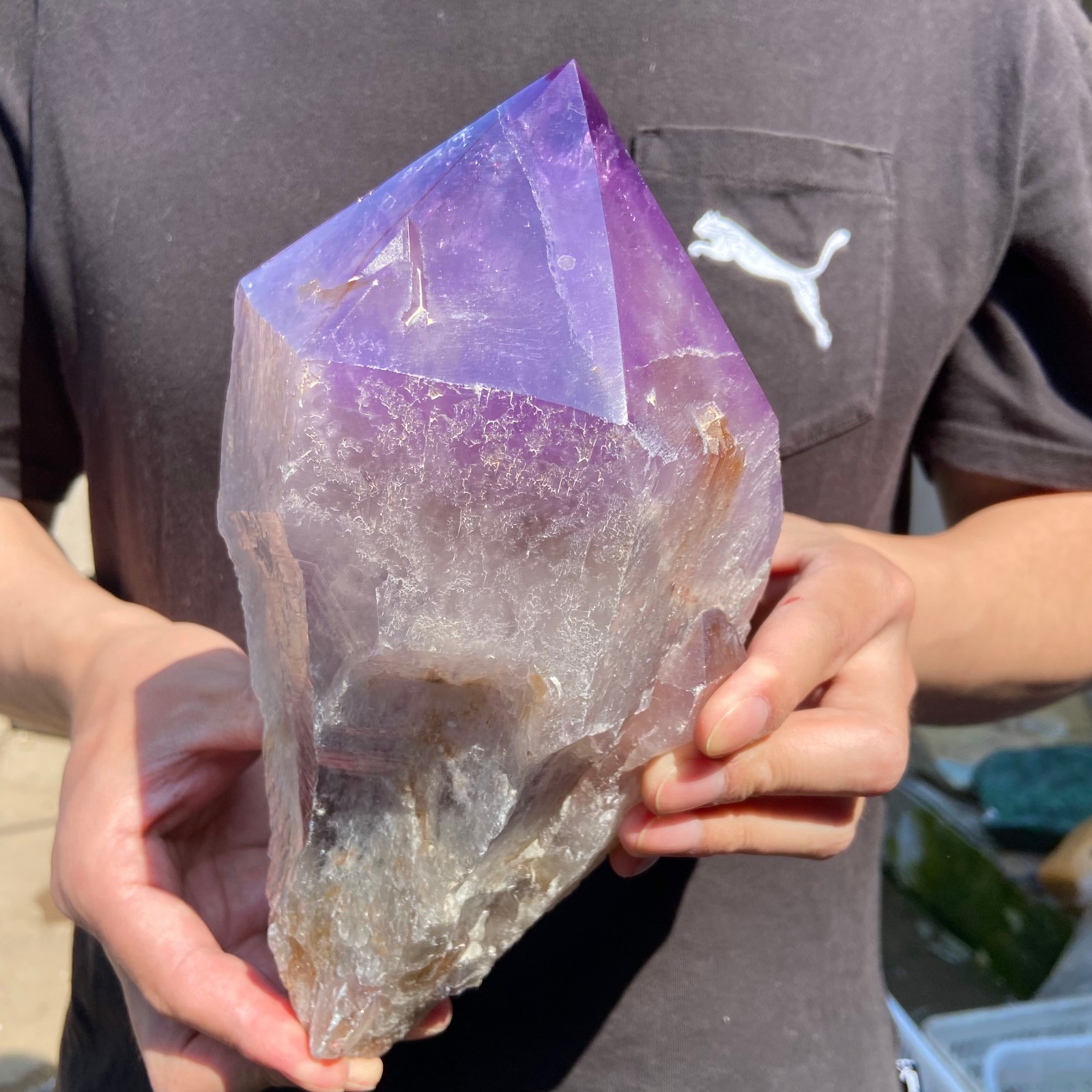 5.9lb Natural Amethyst Point quartz crystal polishing specimen Healing