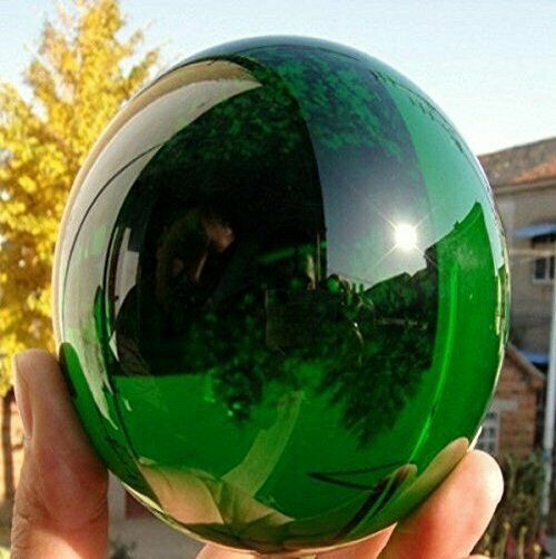 40MM Natural Green Obsidian Sphere Large Crystal Ball Healing Stone